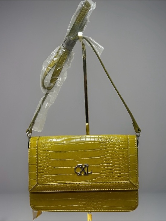 Christian Lacroix Handbags - Christian Lacroix Vibrant Crocodile-Embossed Purse Lime-Green